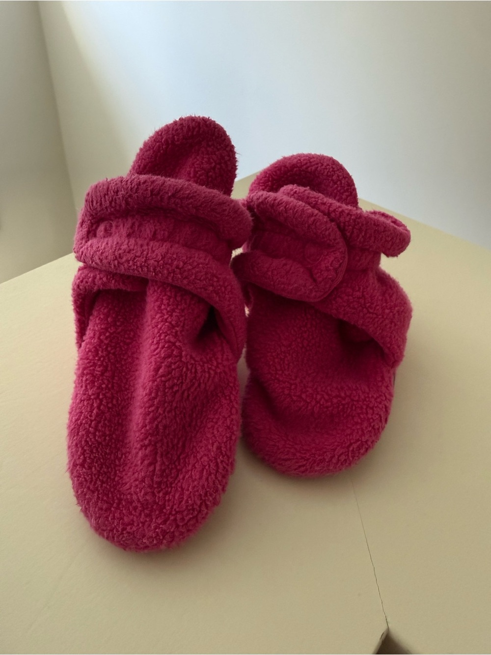 Zutano Kids Plush Slide Sandals in Deep Berry